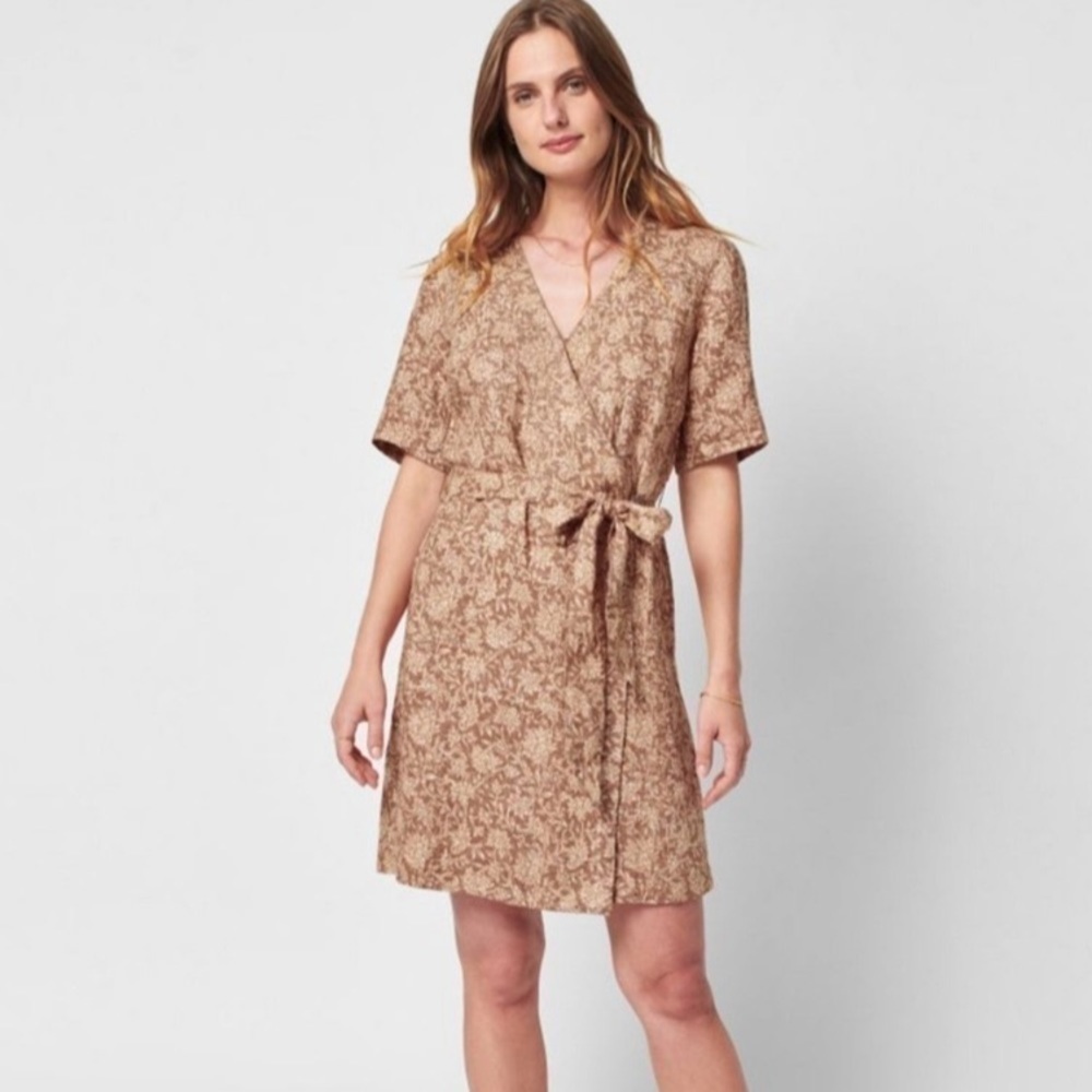 Faherty Floral Linen Dress